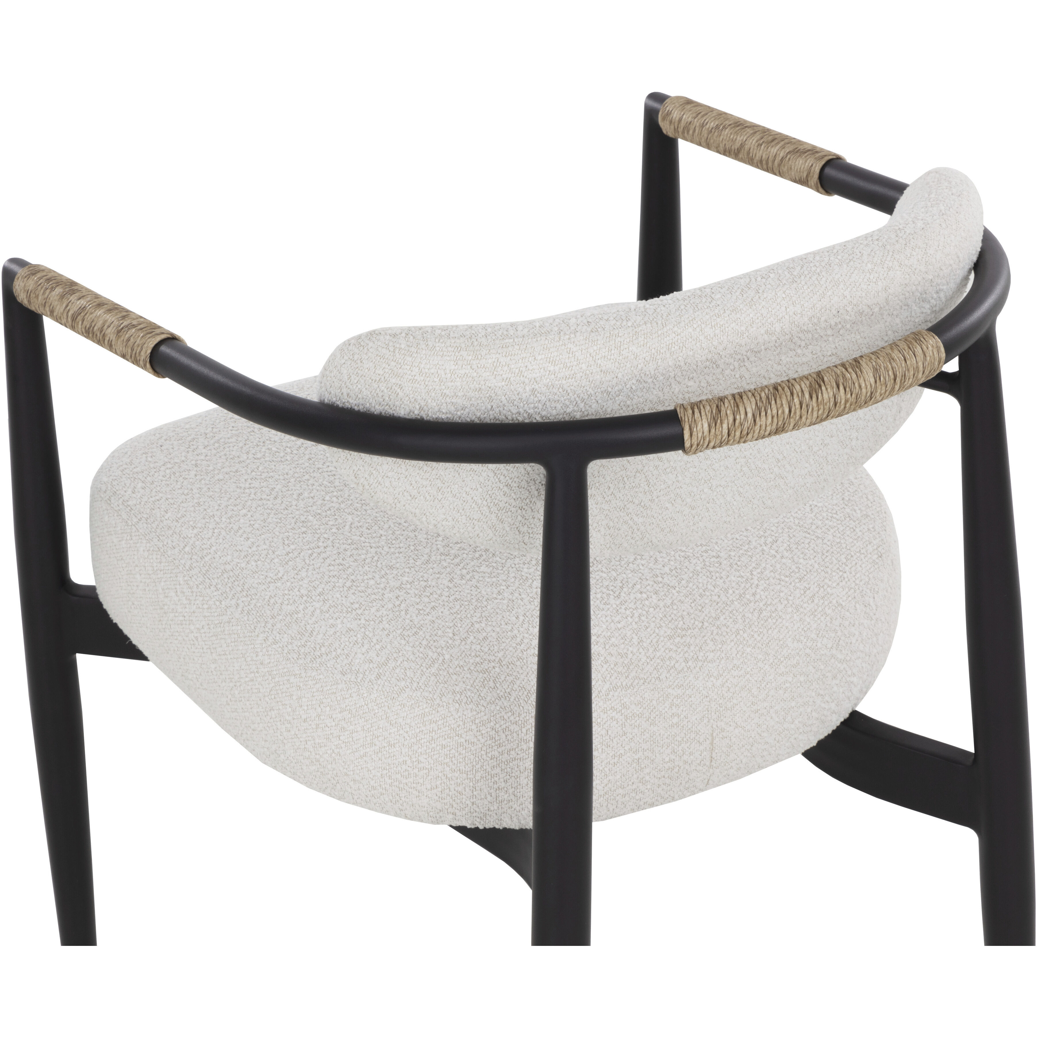 Marita Black / Louis Cream Outdoor Dining Armchair